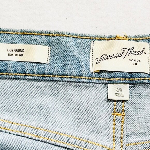 Universal Thread Women's Boyfriend Blue Jeans Size 8/R Rolled Tapered Leg NWT - Picture 14 of 14